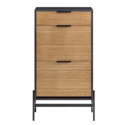 SoBuy sort skohylde med 1 skuffe 60.1x40.1x111.5cm, moderne HFSR03-SCH