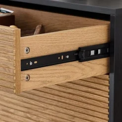 SoBuy sort skohylde med 1 skuffe 60.1x40.1x111.5cm, moderne HFSR03-SCH
