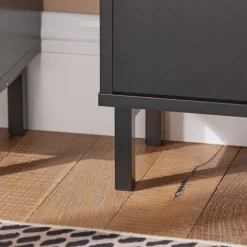 SoBuy sort skoskab med 4 døre 19x50.01x129.01cm, moderne FSR151-H-SCH