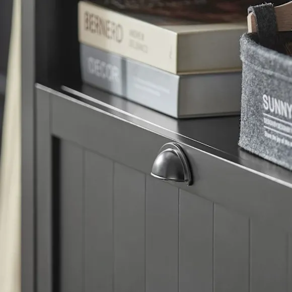 SoBuy sort skoskab med 2 døre 24x80.01x110.01cm, moderne FSR87-SCH