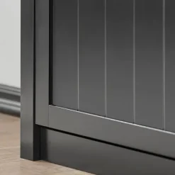 SoBuy sort skoskab med 2 døre 24x80.01x110.01cm, moderne FSR87-SCH