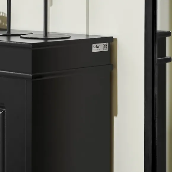 SoBuy sort skoskab med 3 døre 24x53.01x116.99cm, moderne FSR94-SCH