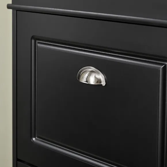 SoBuy sort skoskab med 3 døre 24x53.01x116.99cm, moderne FSR94-SCH