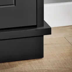 SoBuy sort skoskab med 2 døre 18.01x76x78.99cm, moderne FSR99-SCH