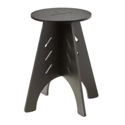 SoBuy sort sofabord med kegleforbindelser og til telefon 32x32x48.5cm, industriel HFBT01-K-SCH