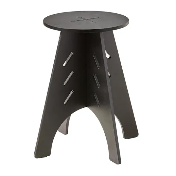 SoBuy sort sofabord med kegleforbindelser og til telefon 32x32x48.5cm, industriel HFBT01-K-SCH