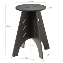 SoBuy sort sofabord med kegleforbindelser og til telefon 32x32x48.5cm, industriel HFBT01-K-SCH