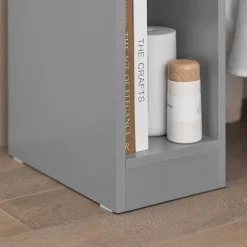 SoBuy Sæt med 2 natborde med 1 skuffe i lysegrå 20x35x60cm, moderne FBT111-HGx2