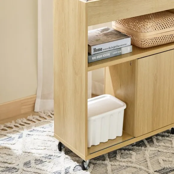 SoBuy Stuebord med 2 døre i træ 30x70x60cm, moderne FBT152-N