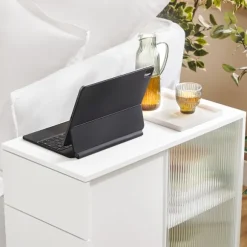 SoBuy Stuebord med 2 døre i hvid 70x35x61cm, moderne FBT141-W