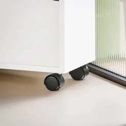 SoBuy Toiletpapirholder med skab med 2 døre i hvid 70x20x70cm, rustik BZR02-W
