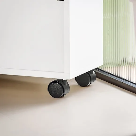 SoBuy Toiletpapirholder med skab med 2 døre i hvid 70x20x70cm, rustik BZR02-W