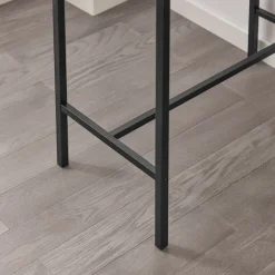 SoBuy træ bord med 2 stole med taburetter 89x45x87cm, industriel OGT03-N