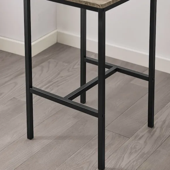 SoBuy træ bord med 2 stole med taburetter 89x45x87cm, industriel OGT03-N