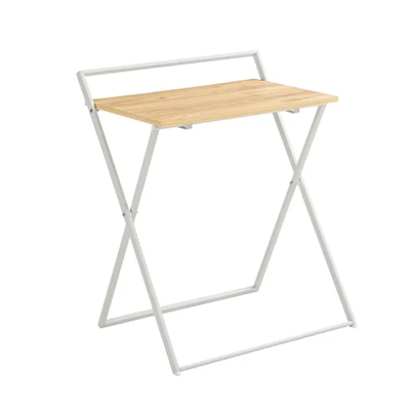 SoBuy træ computerbord med sammenklappelig og pladsbesparende 63.5x40x78.5cm, minimalistisk FWT88-WN