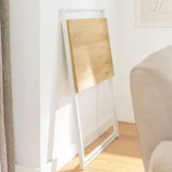 SoBuy træ computerbord med sammenklappelig og pladsbesparende 63.5x40x78.5cm, minimalistisk FWT88-WN