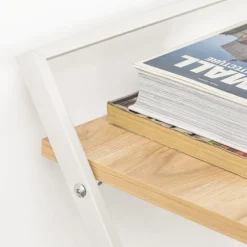 SoBuy træ computerbord med sammenklappelig og pladsbesparende 63.5x40x78.5cm, minimalistisk FWT88-WN