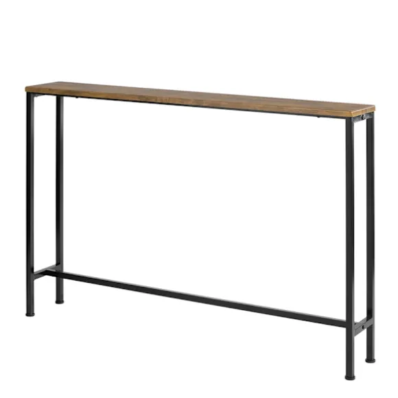 SoBuy træ entrékonsol med udtrækkelig og pladsbesparende 120x20x80cm, industriel FSB19-XL-N