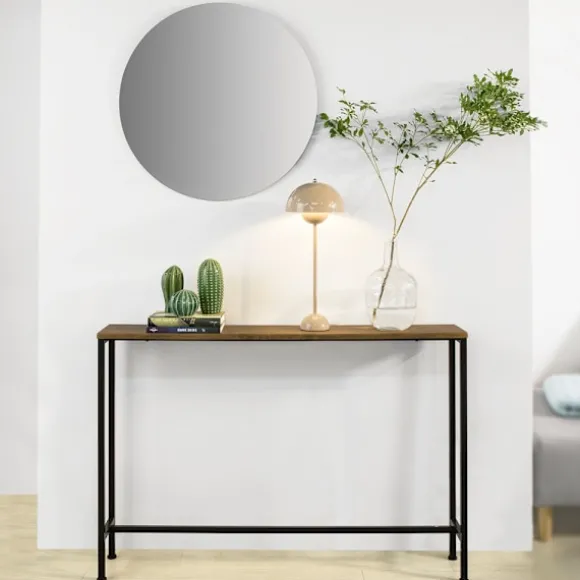 SoBuy træ entrékonsol med udtrækkelig og pladsbesparende 120x20x80cm, industriel FSB19-XL-N