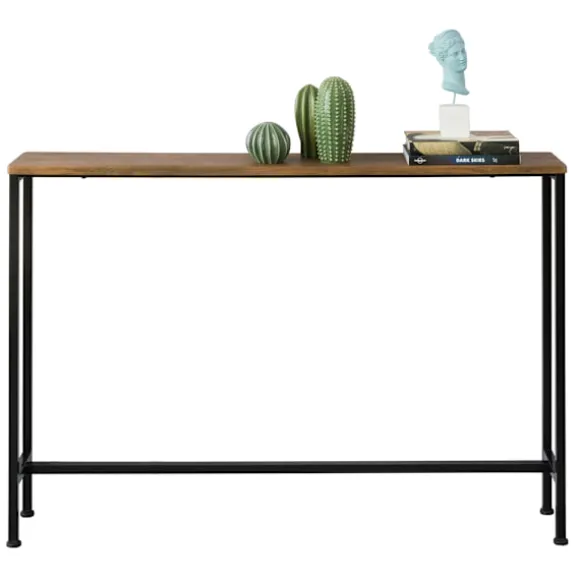 SoBuy træ entrékonsol med udtrækkelig og pladsbesparende 120x20x80cm, industriel FSB19-XL-N