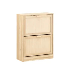 SoBuy træ skoskab med 2 døre 24x59.99x80.01cm, funktionel FSR160-N