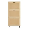 SoBuy træ skoskab med 3 døre 24x59.99x127cm, moderne FSR155-N