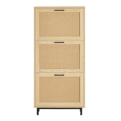 SoBuy træ skoskab med 3 døre 24x59.99x127cm, moderne FSR155-N