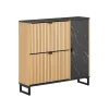 SoBuy træ skoskab med 2 døre 90x24x88.5cm, moderne FSR203-N