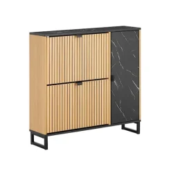 SoBuy træ skoskab med 2 døre 90x24x88.5cm, moderne FSR203-N