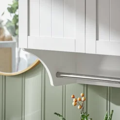 SoBuy Væghængt møbel med 2 døre i hvid 60x30x60cm, funktionel BZR84-W