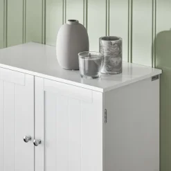 SoBuy Væghængt møbel med 2 døre i hvid 60x30x60cm, funktionel BZR84-W
