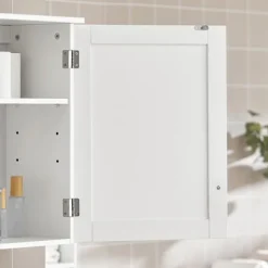 SoBuy Væghængt møbel med 1 dør i hvid 40x23x52cm, klassisk BZR19-W