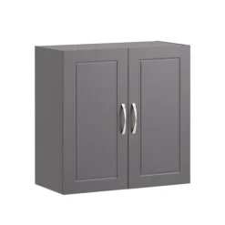 SoBuy Væghængt møbel med 2 døre i mørkegrå 60x30x60cm, moderne FRG231-DG