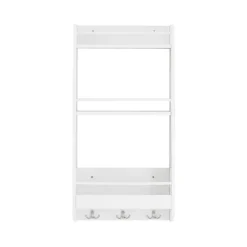 SoBuy Væghylde med 3 hylder i hvid 38x17x75cm, funktionel KCR12-W