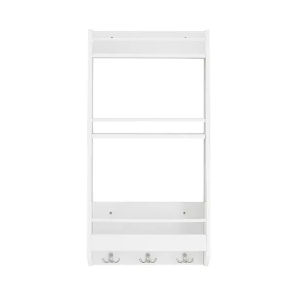 SoBuy Væghylde med 3 hylder i hvid 38x17x75cm, funktionel KCR12-W