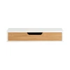 SoBuy Vægmonteret hylde med skuffe med 1 skuffe i træ 40x24.5x8cm, moderne FRG92-WN