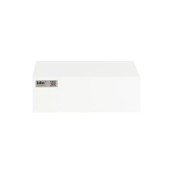 SoBuy Vægmonteret hylde med skuffe med 1 skuffe i træ 40x24.5x8cm, moderne FRG92-WN