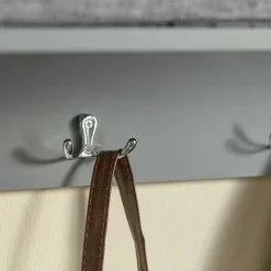 SoBuy Vægmonteret knagerække med 3 hylder i grå 100x20x31cm, moderne FRG282-HG