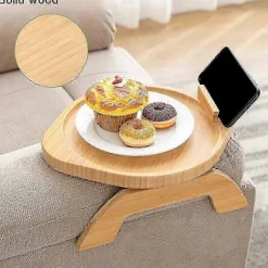 Sofa Armbordsbakke med 360 graders drejefunktion til spisning, rund