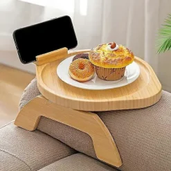 Sofa Armbordsbakke med 360 graders drejefunktion til spisning, rund