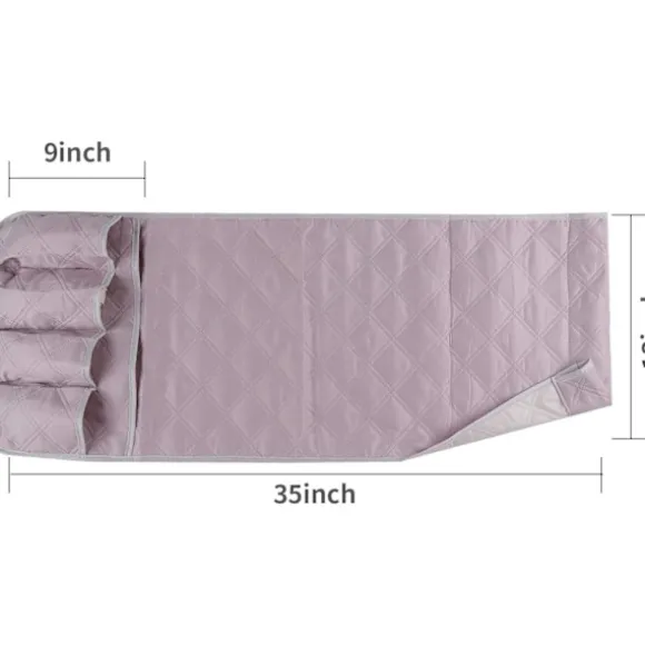 Sofa armlæn organizer (grå), 5 lommer, skridsikker, egnet til tablet, telefon, tablet, bog, magasiner, tv-fjernbetjening
