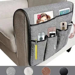 Sofa Armlæn Organizer med 6 Lommer Fjernbetjening Holder på Sofa Stol Arm Opbevaring Pung til Magasin