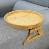 Sofa Armlæns Clip Type Rund Bambus Bakke Gave