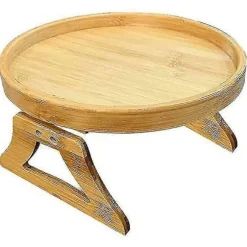 Sofa Armlæns Clip Type Rund Bambus Bakke Gave