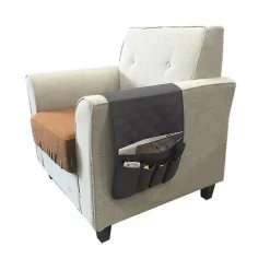 Sofa Armrest Hængende Opbevaringspose Fjernbetjening Snack Tidy Organiser Hjem（sort）