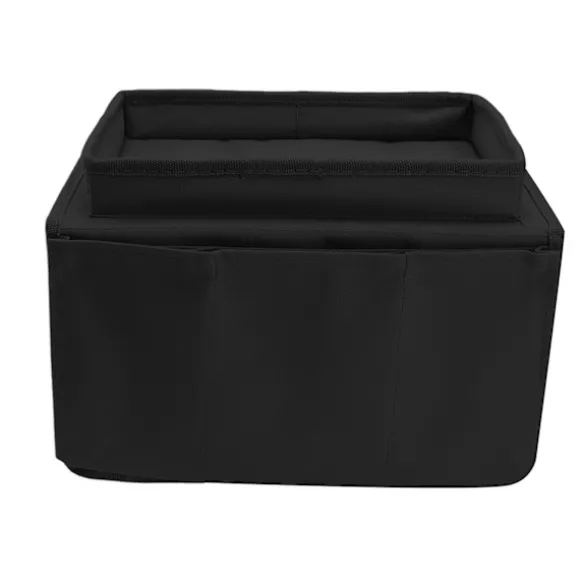 Sofa Bakke Armlæn Opbevaringsholder Bord 600D Oxford stof sidelommer til sofa Sort