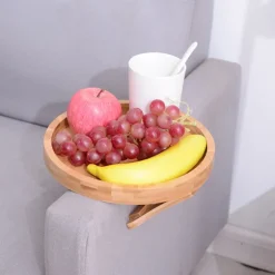 Sofa Bakkebord Sofa Armlæn Klips-På Bakke Bambus Sofa Bakke White