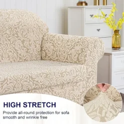 Sofa Betræk Sofa Betræk 2-delt Jacquard Damask Betræk med Se