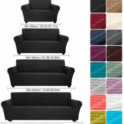 Sofa Betræk Sofa Slipcover Stræk Spandex Anti-Skrid Sikker Blød Sofa Betræk 4 Personers Sofa Betræk Vaskbar til Stue Børn P