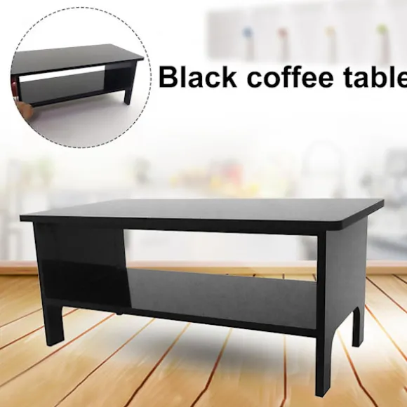 Sofa Bord Model Bred Anvendelse Yndig Akryl Dukkehus Sort Sofabord Til Ornament